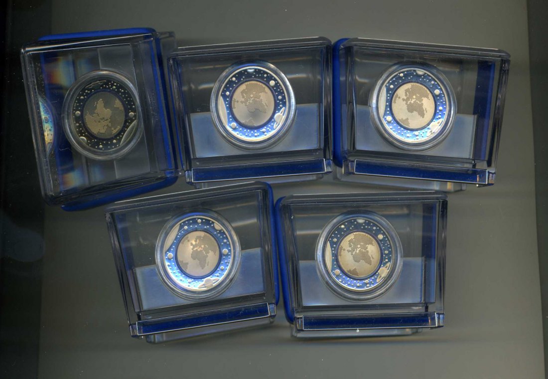  5 x 5 Euro PP 2016 Planet Erde komplett A,D,F,G+J alle in Original Box   