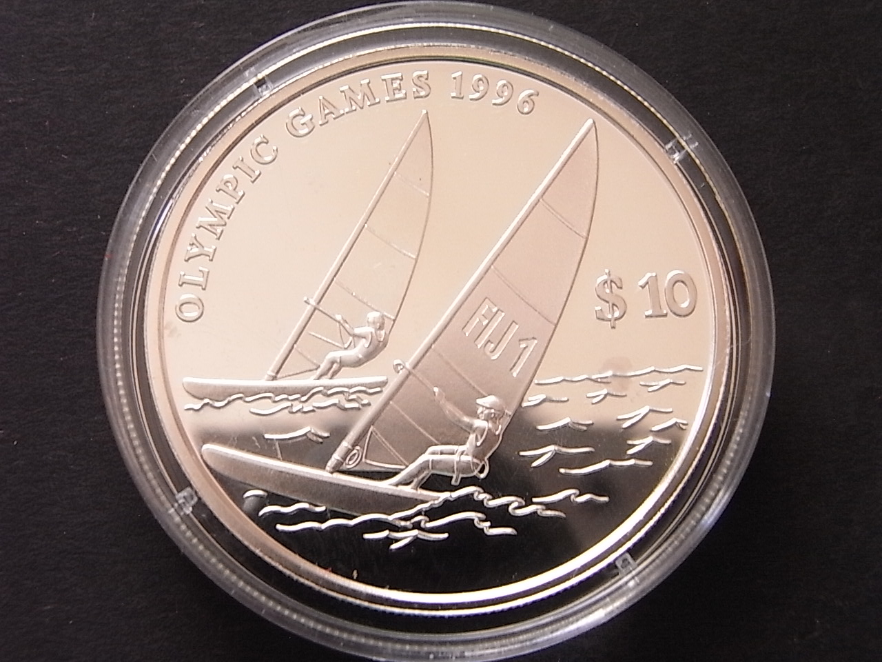  Fiji Insel 10 Dollar 1996 Olympiade 31,43gramm Silber   