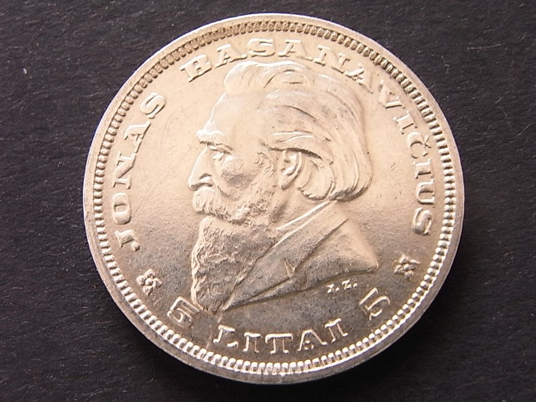  Litauen 5 Litai 1936 vzgl Silber   
