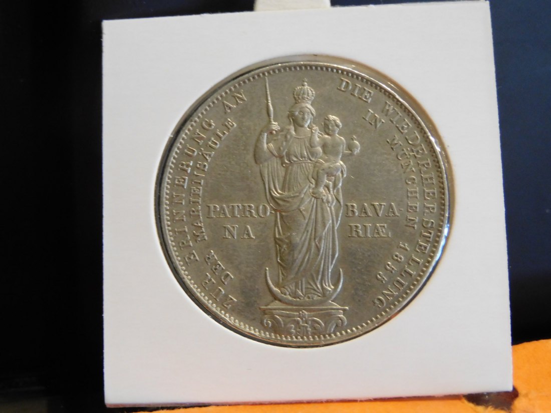  GERMANY 2 GULDEN 1855 BAVARIA.GRADE-PLEASE SEE PHOTOS.   