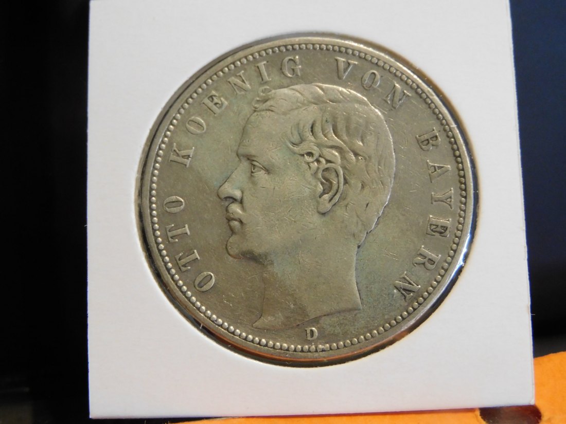  GERMANY 5 MARK 1904 BAVARIA.GRADE-PLEASE SEE PHOTOS.   