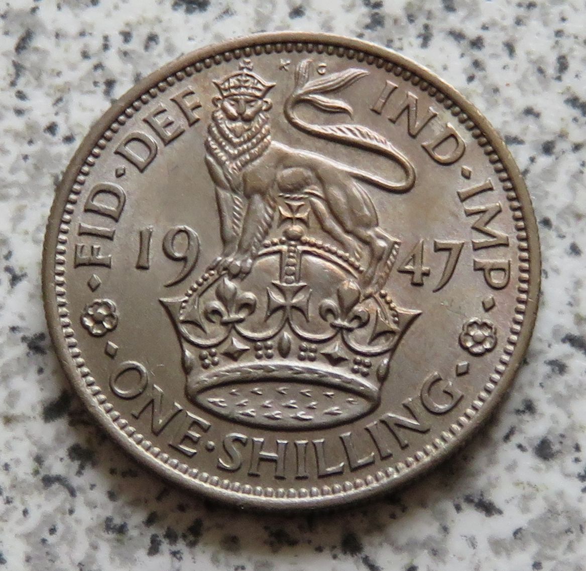  Großbritannien 1 Shilling 1947, Englisch, Erhaltung   