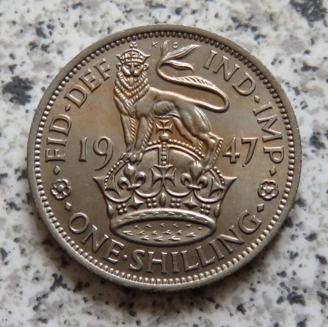  Großbritannien 1 Shilling 1947, Englisch, Erhaltung   
