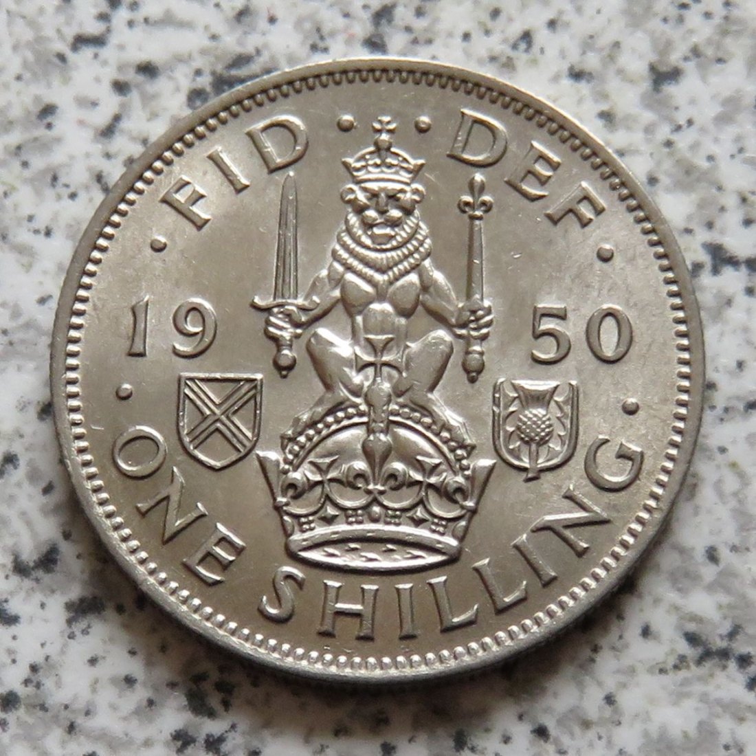  Großbritannien 1 Shilling 1950, Schottisch, Erhaltung   
