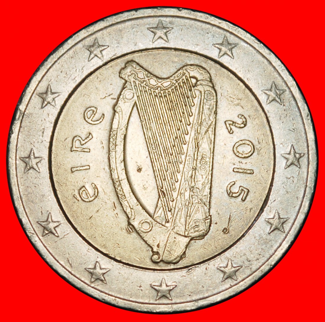  Ⰶ NICHT-PHALLISCHE TYP 2007-2025: IRLAND ★ 2 EURO 2015 I r1!★OHNE VORBEHALT!   