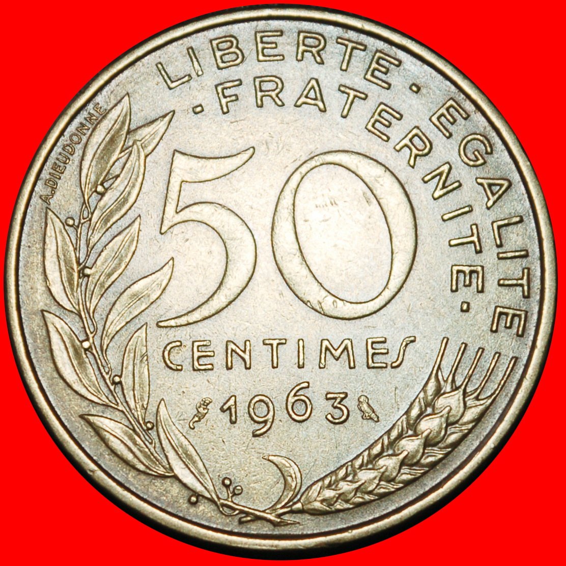  Ⰶ LAST TYPE 1962-1964: FRANCE ★ 50 CENTIMES 1963!★LOW START ★ NO RESERVE!   