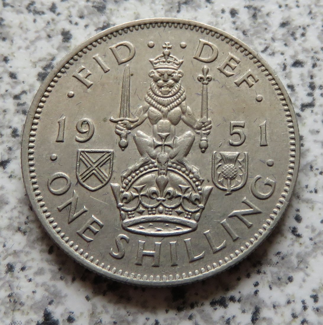  Großbritannien 1 Shilling 1951, Schottisch   