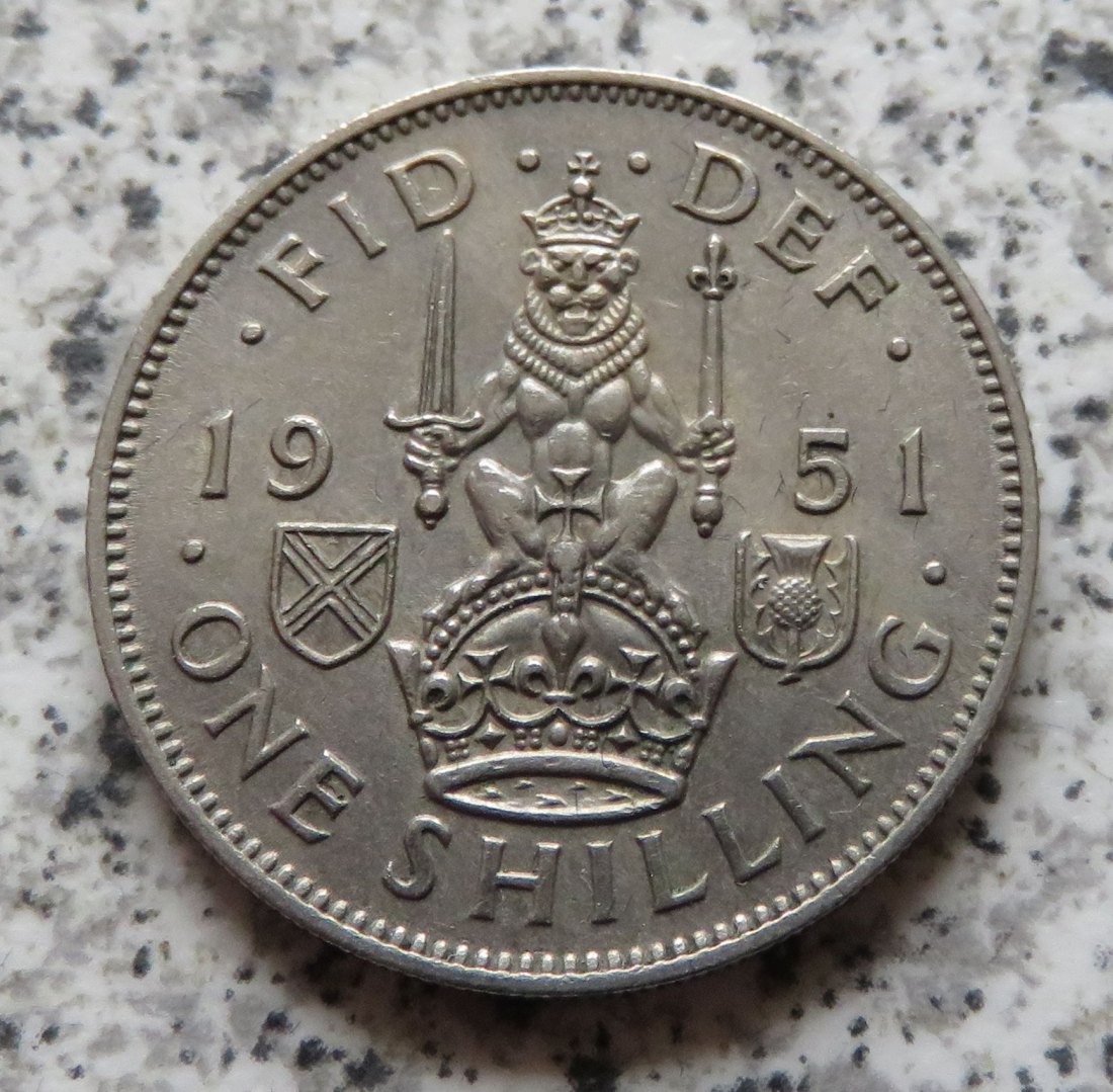  Großbritannien 1 Shilling 1951, Schottisch   