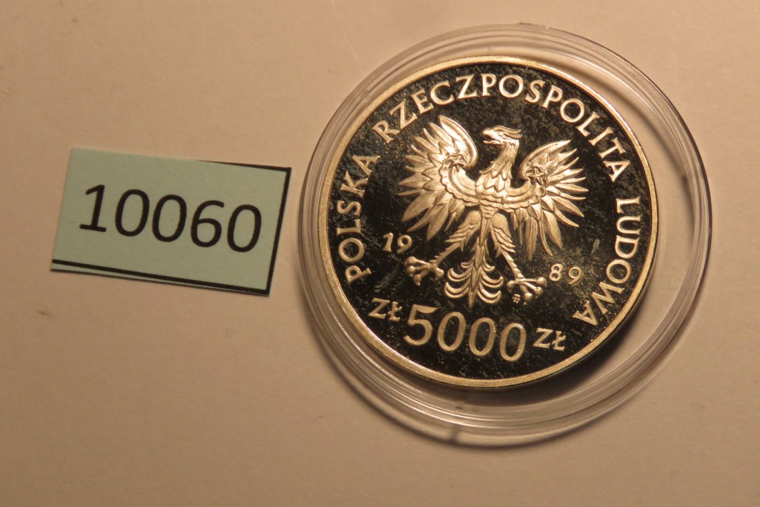  10060 Polen 1989 - 5.000 zt - Wladislaw II. Jagiello - 16,5 g SILBER 0.750   