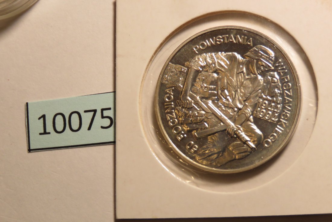  10075 Polen 1994 - 100.000 zt - 50 Jahre Aufstand Warschau - 16,5 g SILBER 0.900   