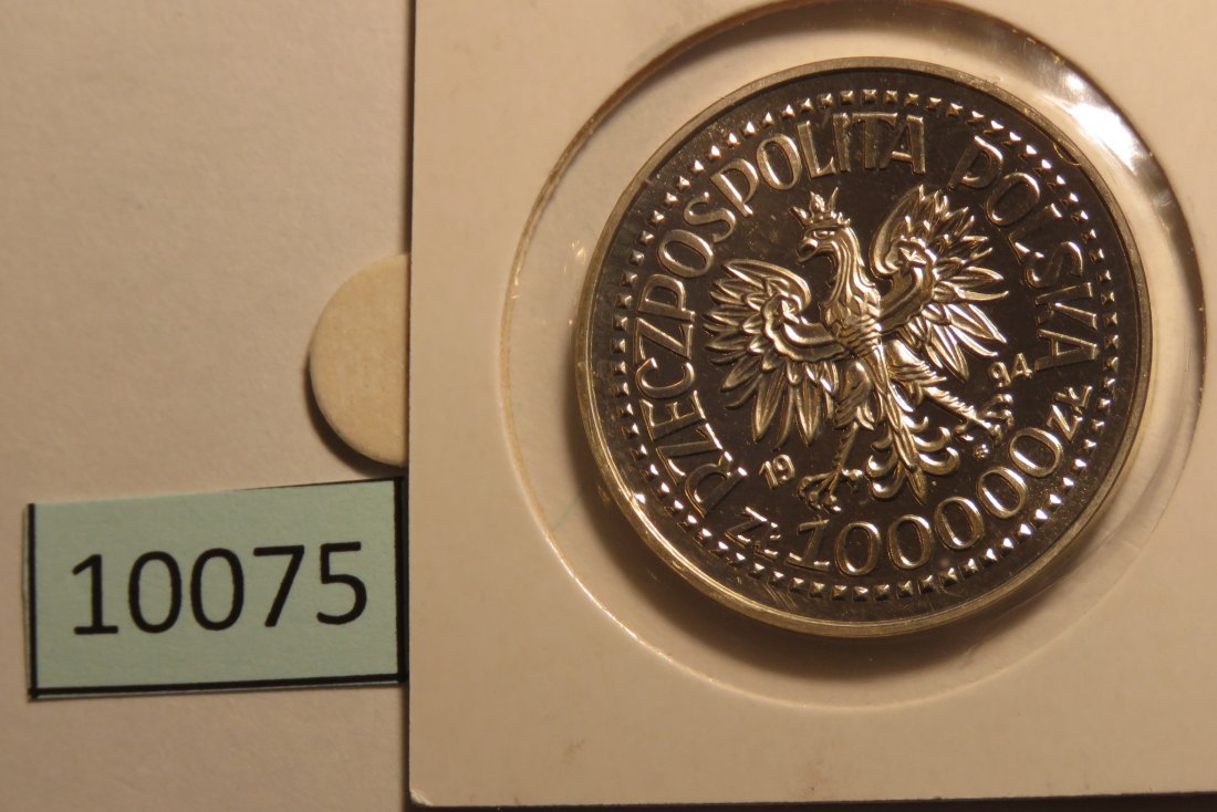  10075 Polen 1994 - 100.000 zt - 50 Jahre Aufstand Warschau - 16,5 g SILBER 0.900   