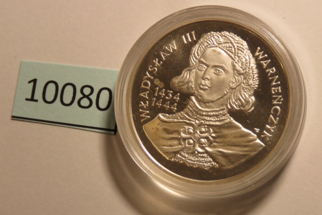  10080 Polen 1992 - 200.000 zt - Wladislaw III. - 16,5 g SILBER 0.750   