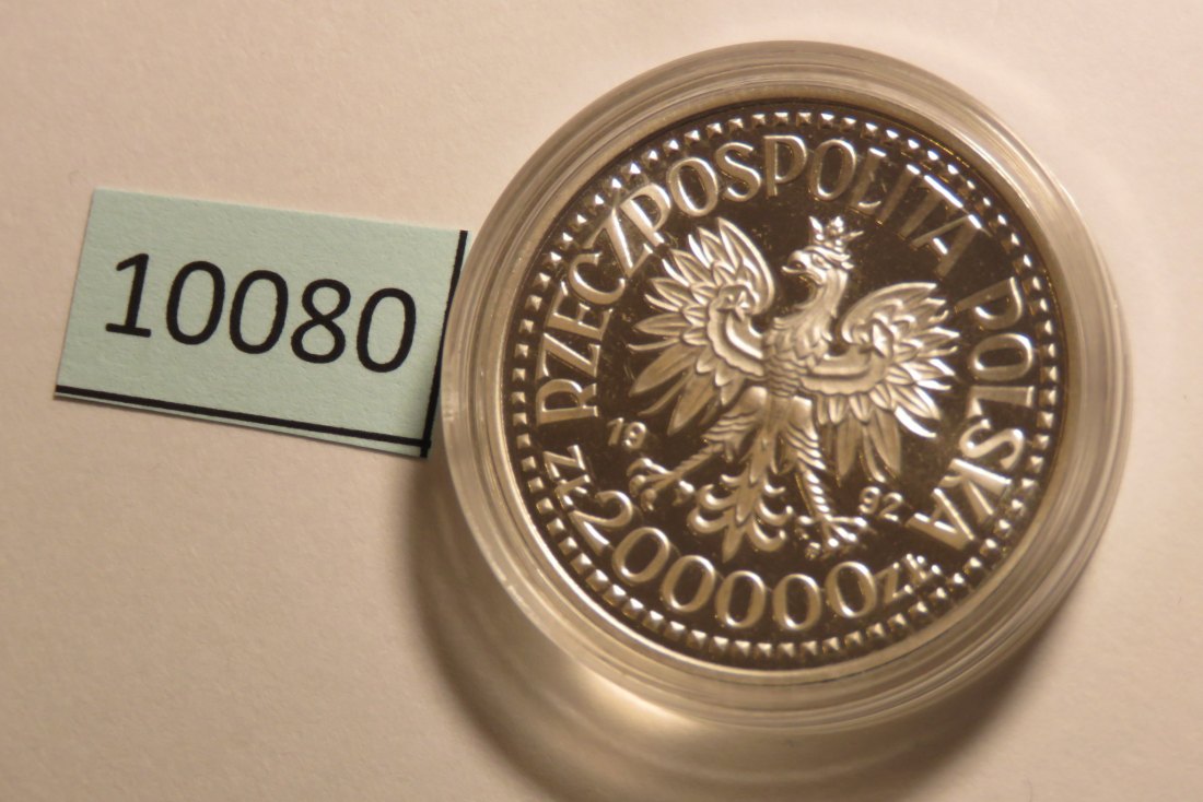  10080 Polen 1992 - 200.000 zt - Wladislaw III. - 16,5 g SILBER 0.750   