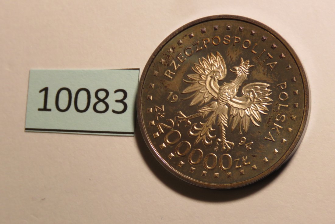  10083 Polen 1994 - 200.000 zt - Kocziuszko - 16,5 g SILBER 0.750   