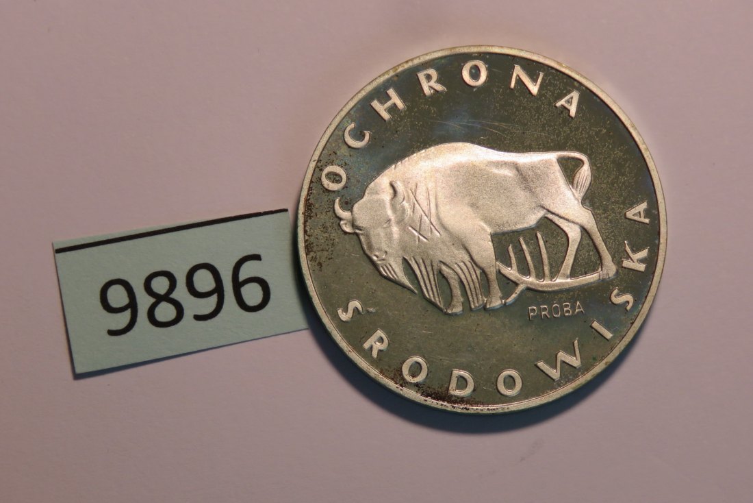 9896 Polen 1977 - 100 zt - Proba - Wisent   