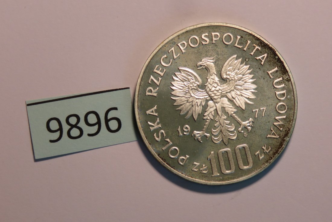  9896 Polen 1977 - 100 zt - Proba - Wisent   