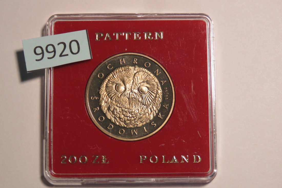 9920 Polen 1986 - 200 zt - Proba - Eule   