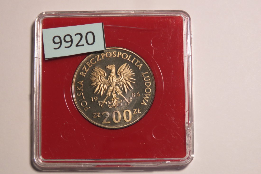  9920 Polen 1986 - 200 zt - Proba - Eule   