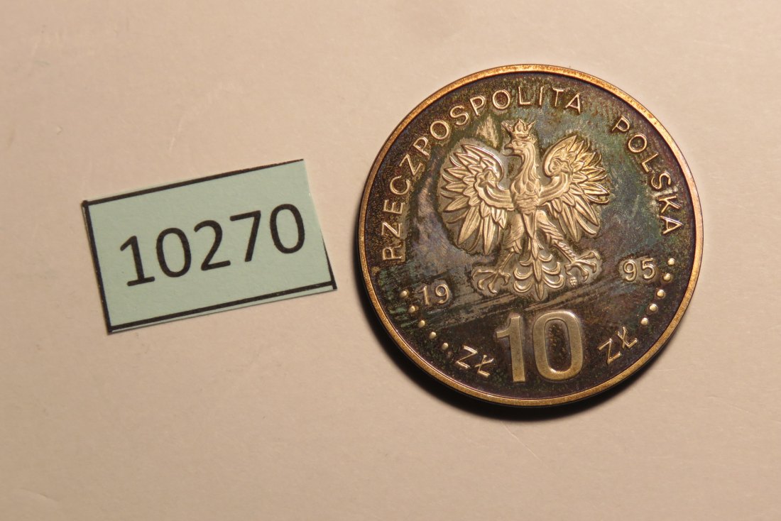  10270 Polen 1995 - 10 zt - Olympia Athen 1996 - 14,1 g SILBER 0.925   