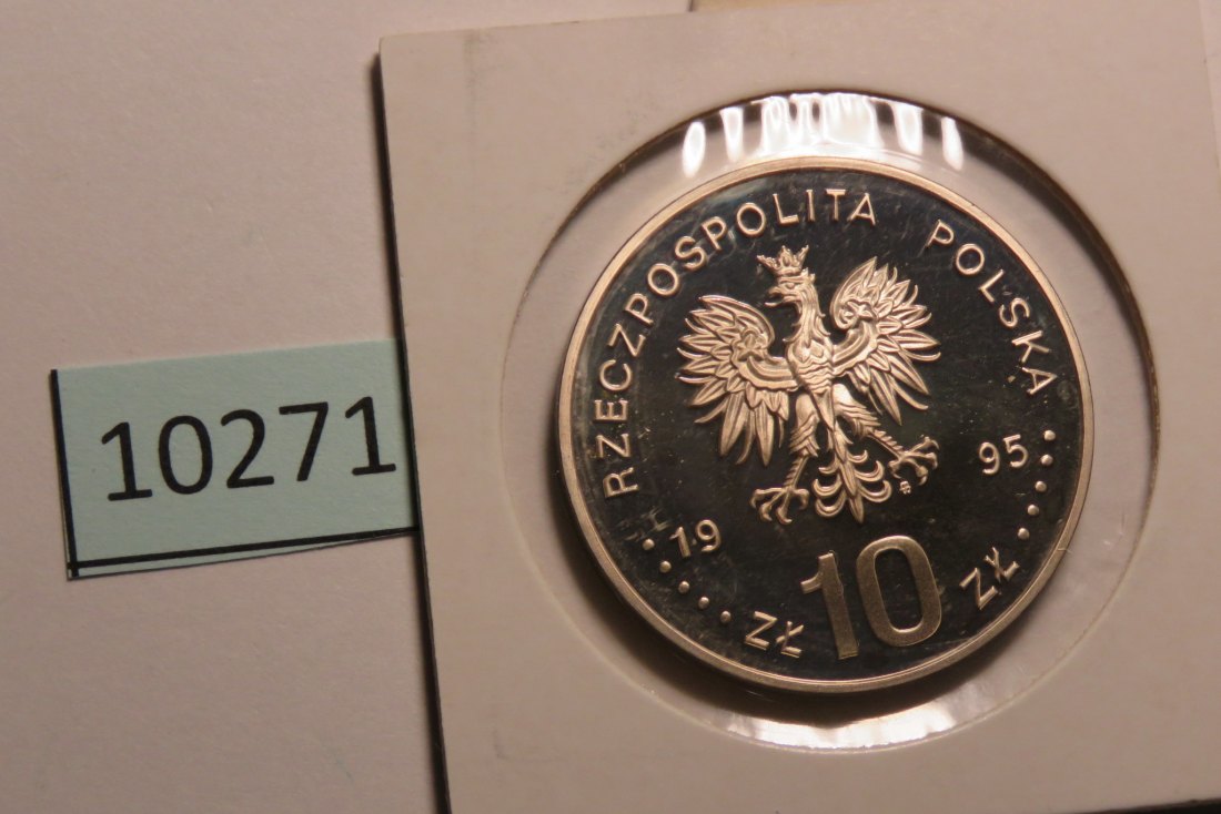  10271 Polen 1995 - 10 zt - Einnahme von Berlin - 14,1 g SILBER 0.925   