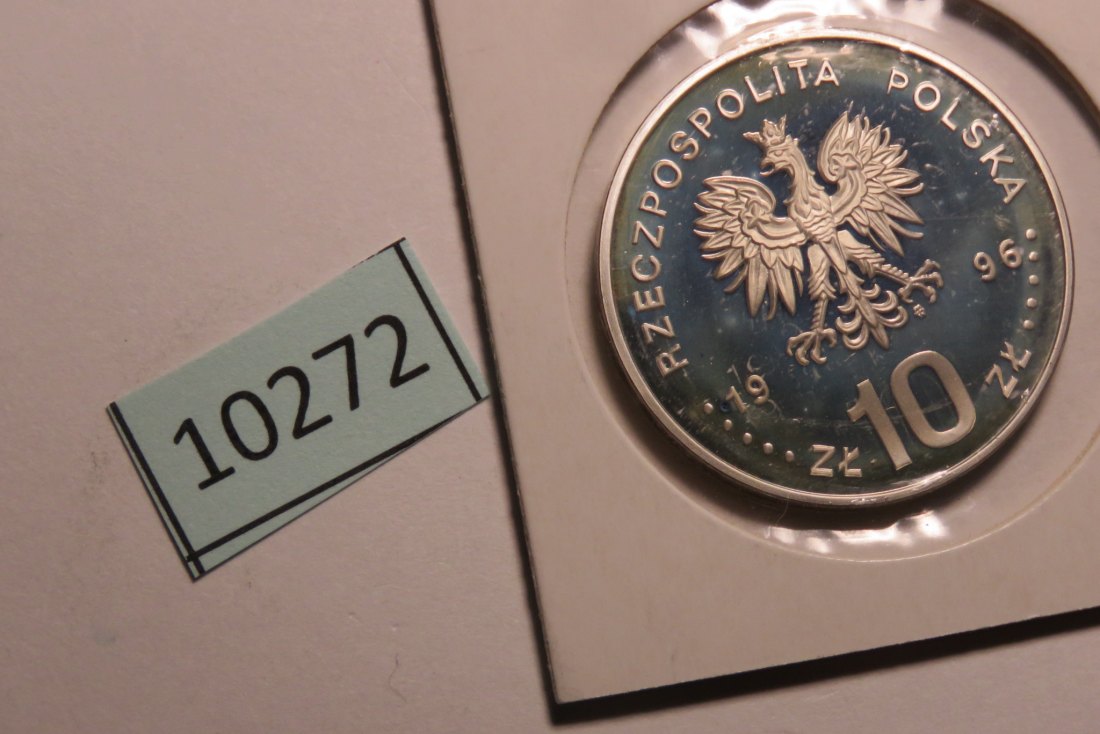  10272 Polen 1996 - 10 zt - 40 Jahre Aufstand Posen - 14,1 g SILBER 0.925   