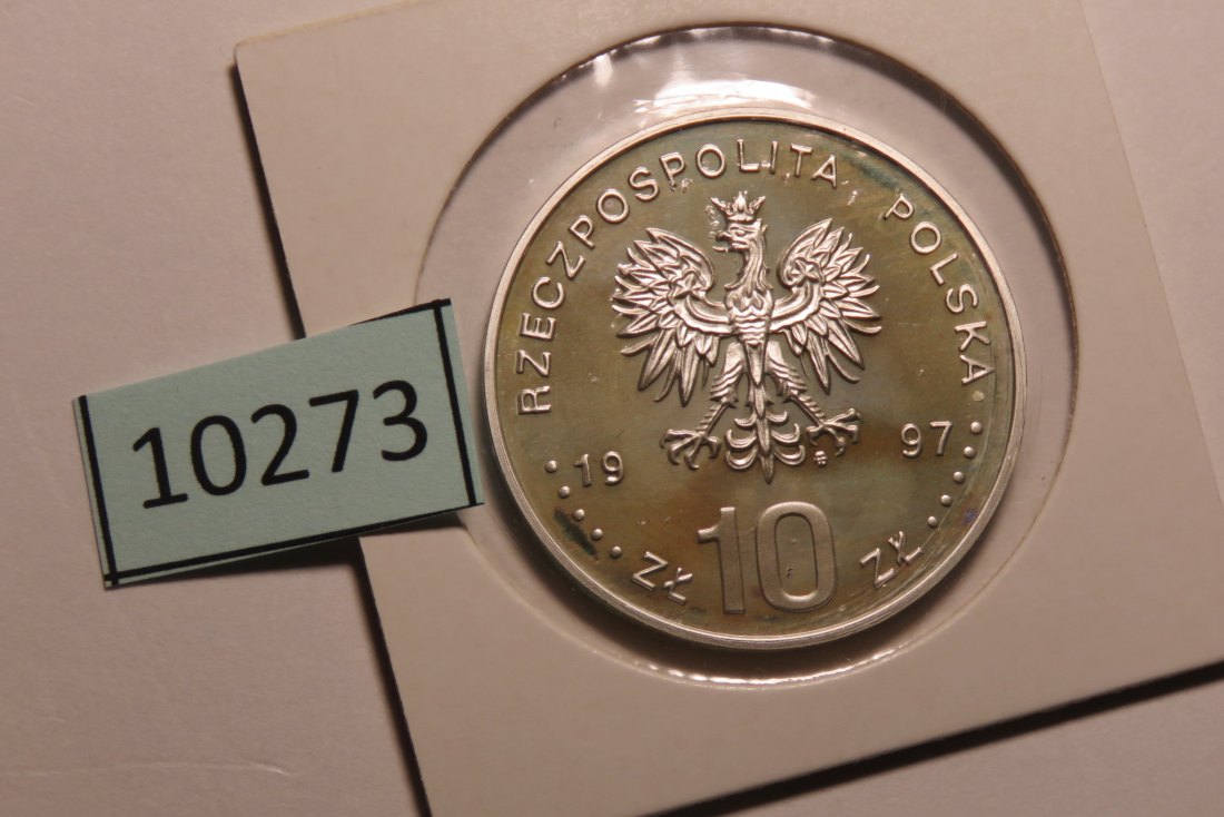  10273 Polen 1997 - 10 zt - 1000 Jahre Bischof Wojciech - 14,1 g SILBER 0.925   