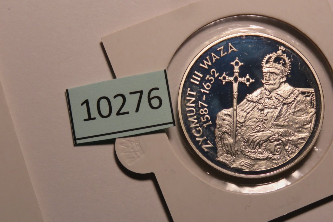  10276 Polen 1998 - 10 zt - Zygmunt III Wasa sitzend - 14,1 g SILBER 0.925   