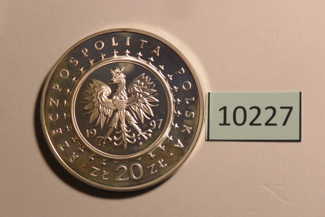  10227 Polen 1997 - 20 zt - Lidzibark Warminski Schloß - 28,2 g SILBER 0.925   