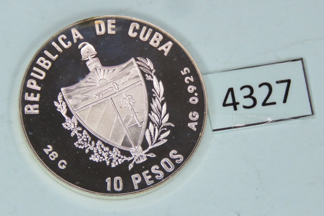  4327 Kuba 1990 - 10 Pesos - Olympia Barcelona - Hürdenlauf - 28 g SILBER 0.925   