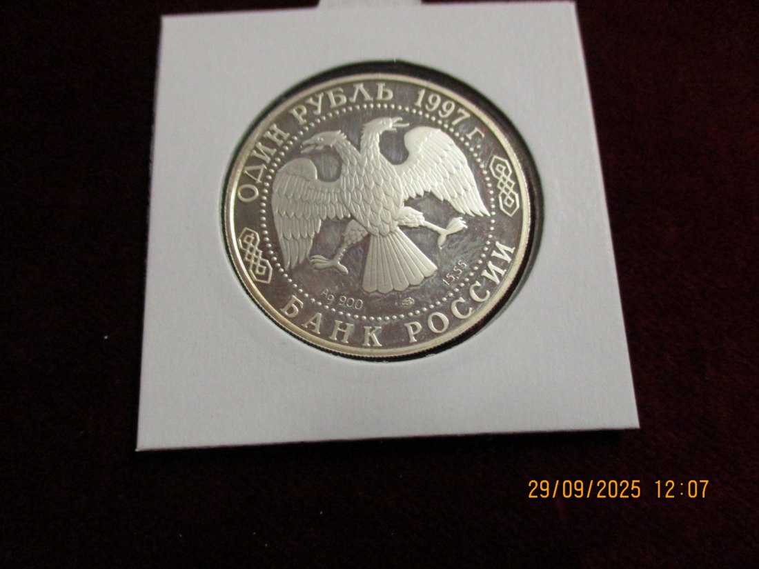  Russland 1 Rubel 1997 FLAMINGO 900er Silber 15,55 Gramm   