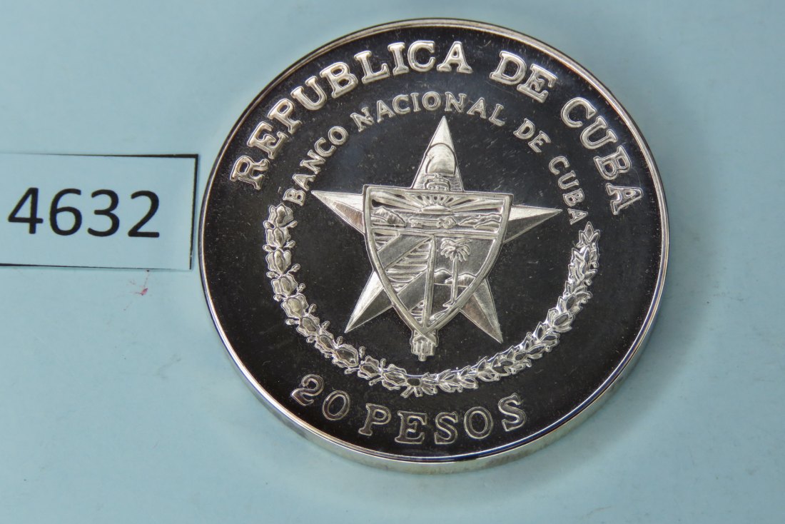  4632 Kuba 1988 - 20 Pesos - Tania la Guerrillera - 62,2 g Silber 0.999   