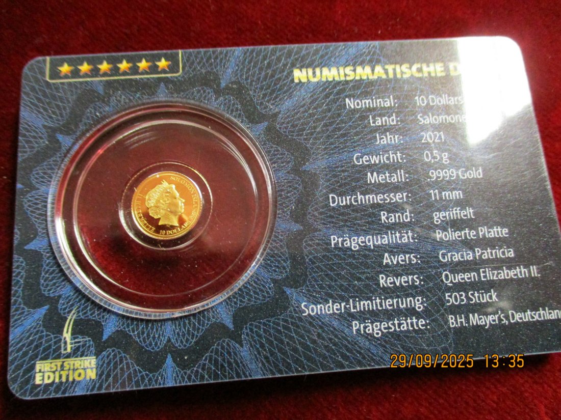  Anlagegold 9999er Gold Gewicht: 0,5 Gramm   