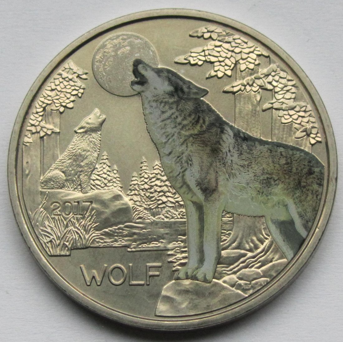  Österreich: 3 Euro Wolf 2017   