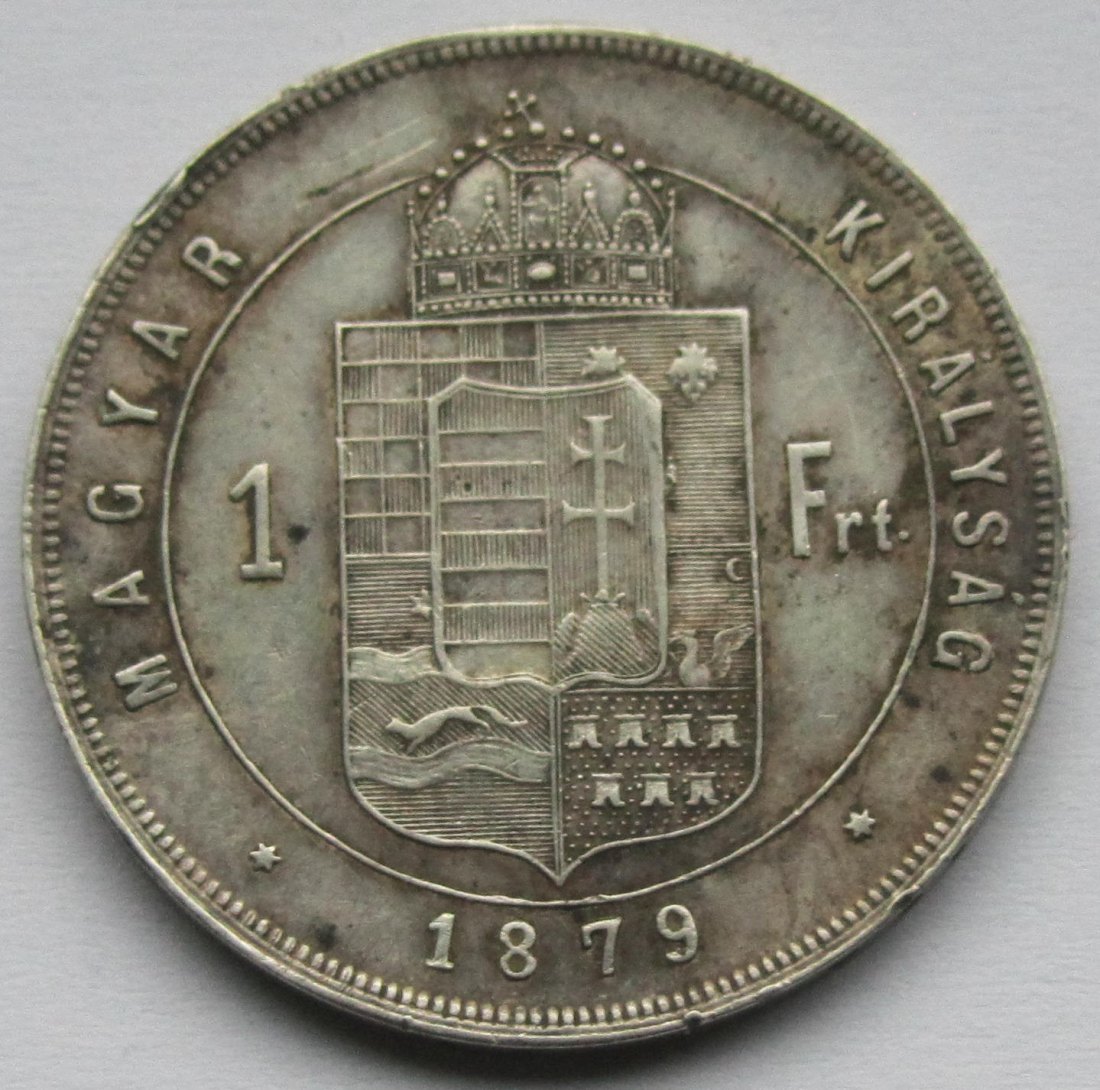  Ungarn: 1 Forint 1879   