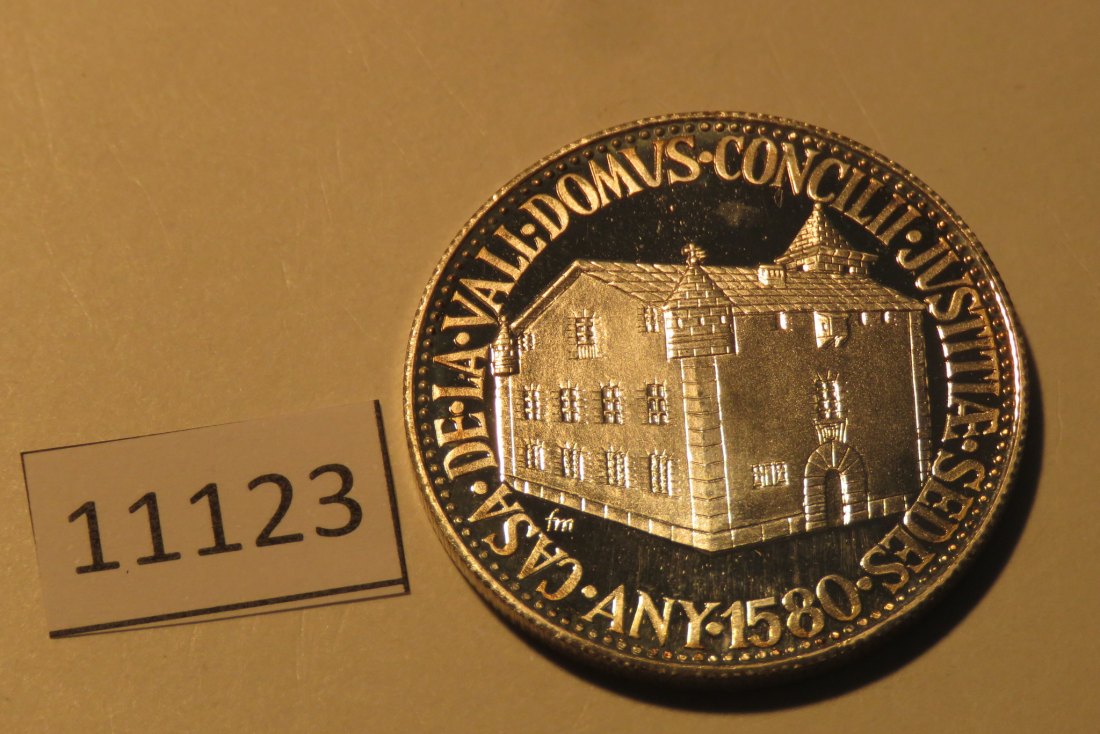  11123  Andorra 1965 - 50 Diners - Parlament - 28,0 g SILBER 0.900   