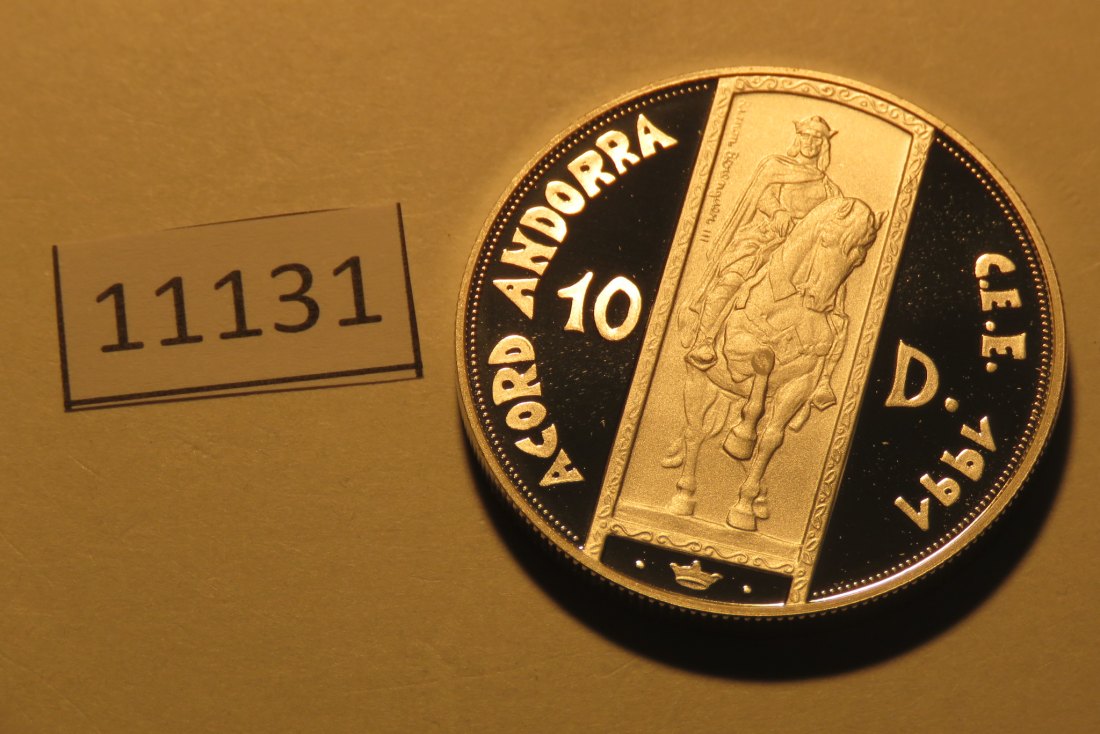  11131  Andorra 1995 - 10 Diners - Ramon Berenger III - 31,47 g SILBER 0.925   