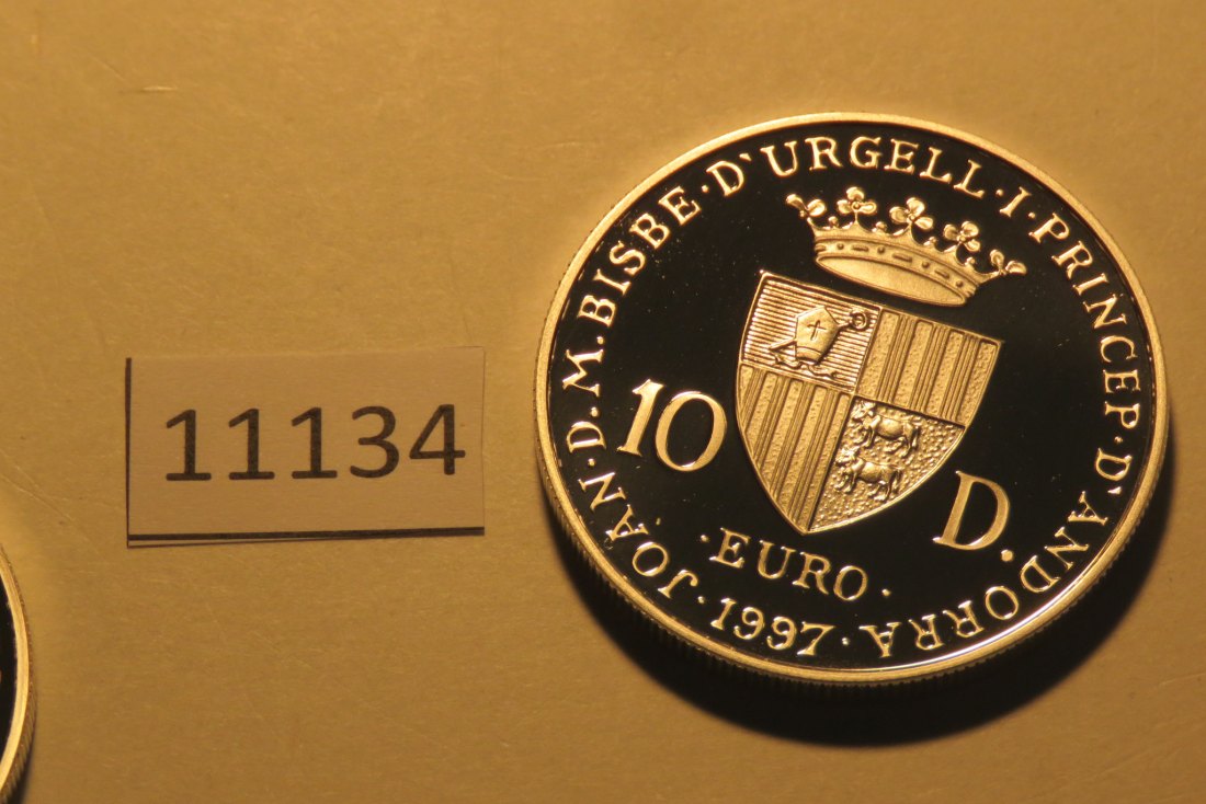  11134  Andorra 1997 - 10 Diners - Palau del Princep - 31,47 g SILBER 0.925   