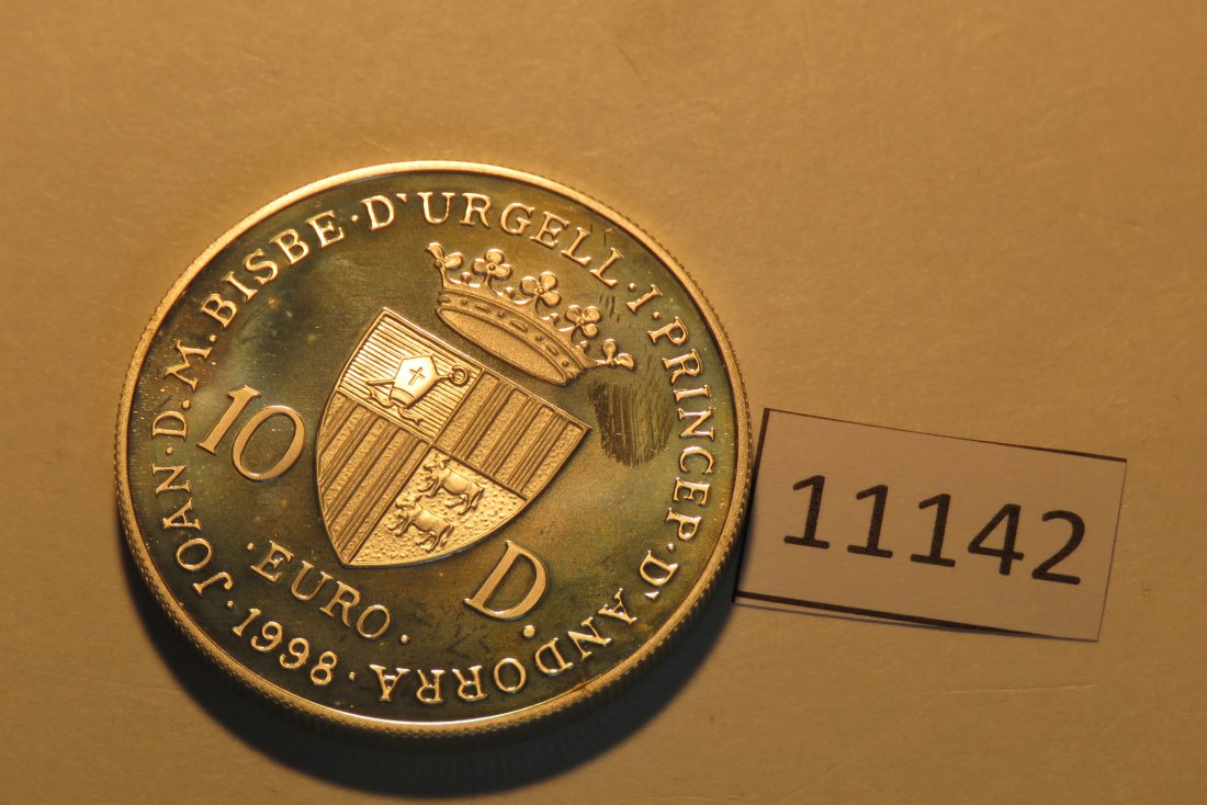  11142  Andorra 1998 - 10 Diners - Justitia - 31,47 g SILBER 0.925   