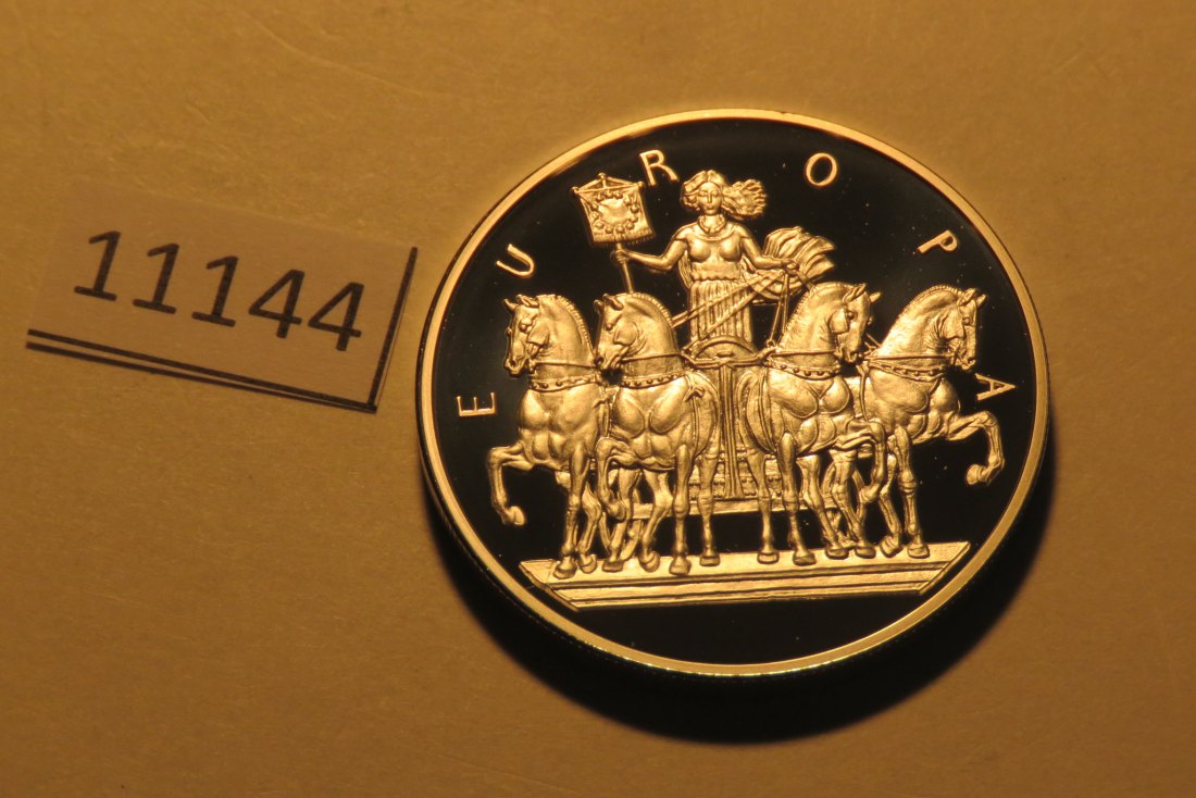  11144  Andorra 1998 - 10 Diners - Europa mit Quadriga - 31,47 g SILBER 0.925   