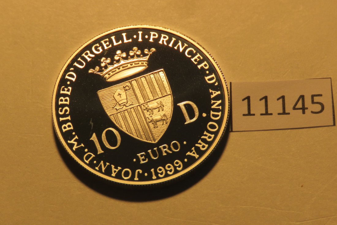  11145  Andorra 1999 - 10 Diners - Democratia - 31,47 g SILBER 0.925   
