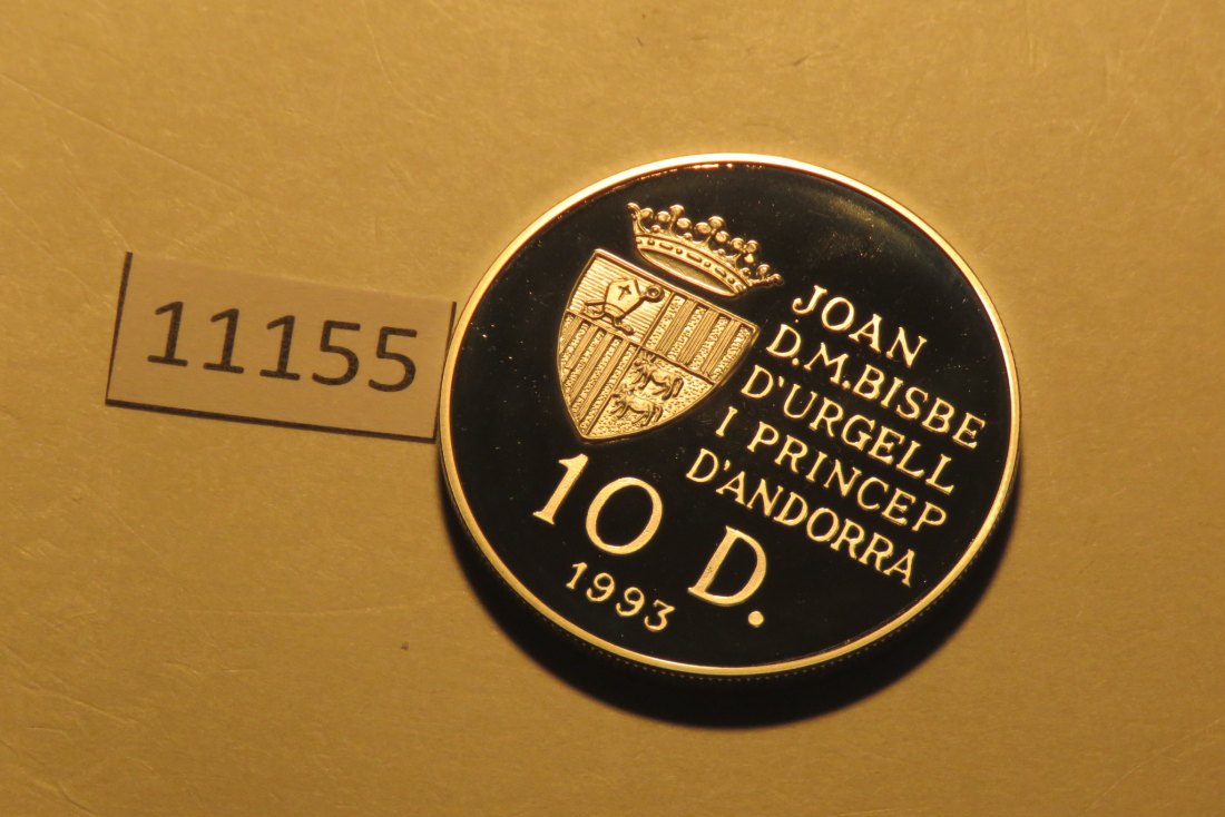  11155  Andorra 1993 - 10 Diners - Naturschutz - 31,47 g SILBER 0.925   