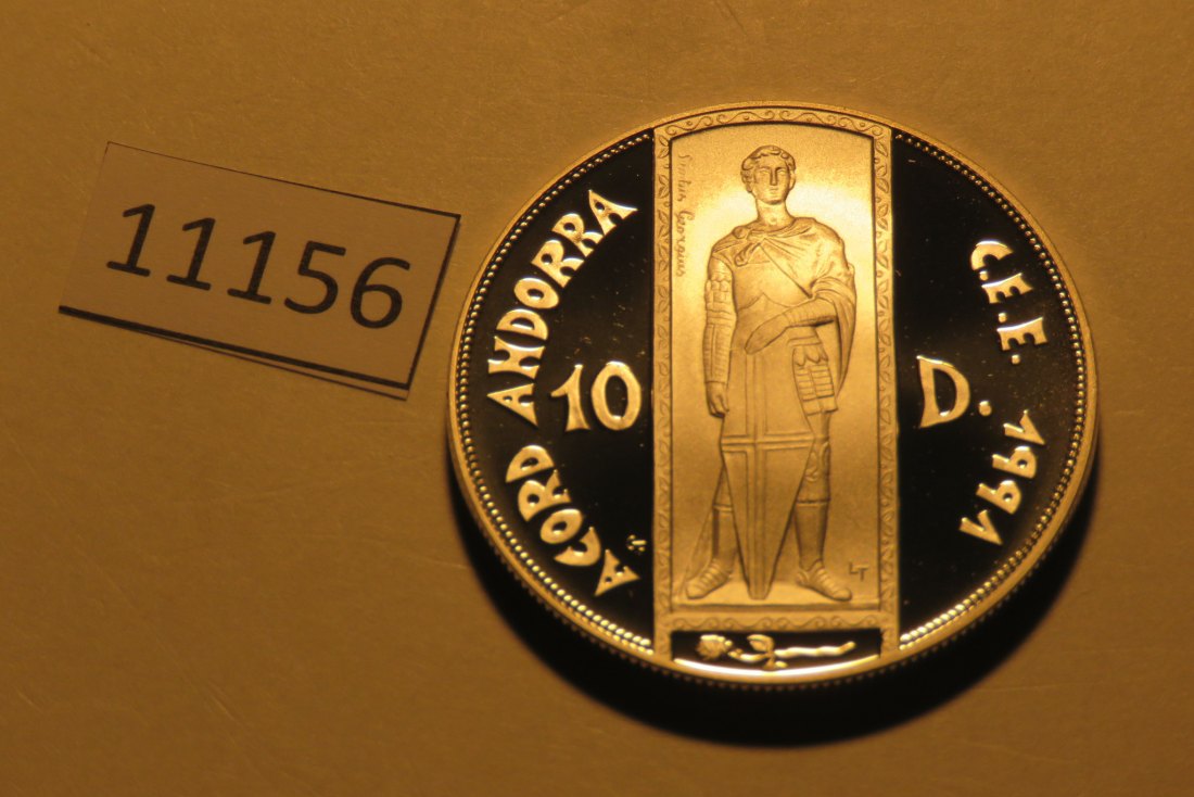  11156  Andorra 1993 - 10 Diners - St. Georg - 31,47 g SILBER 0.925   
