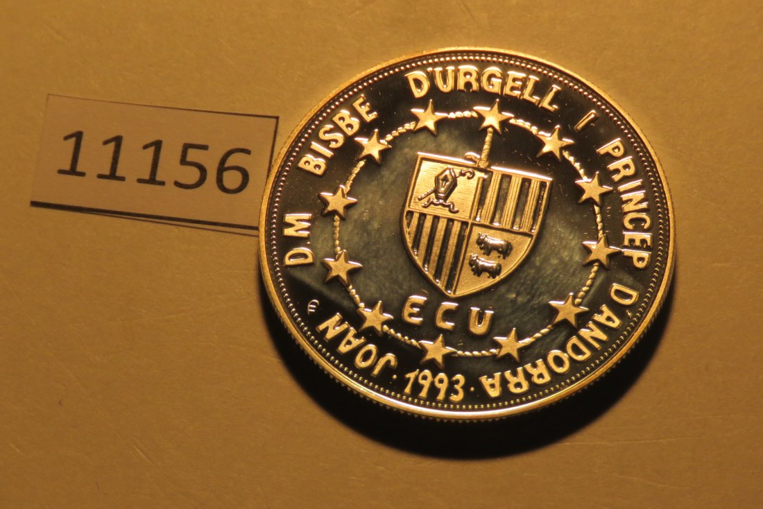  11156  Andorra 1993 - 10 Diners - St. Georg - 31,47 g SILBER 0.925   