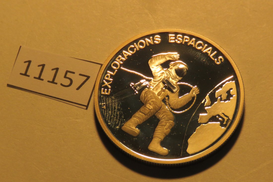  11157  Andorra 1993 - 10 Diners - Astronaut - 31,47 g SILBER 0.925   