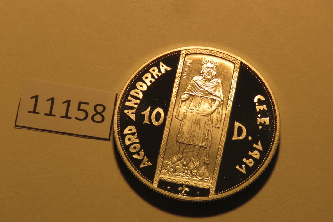  11158  Andorra 1994 - 10 Diners - Peter III. - 31,47 g SILBER 0.925   