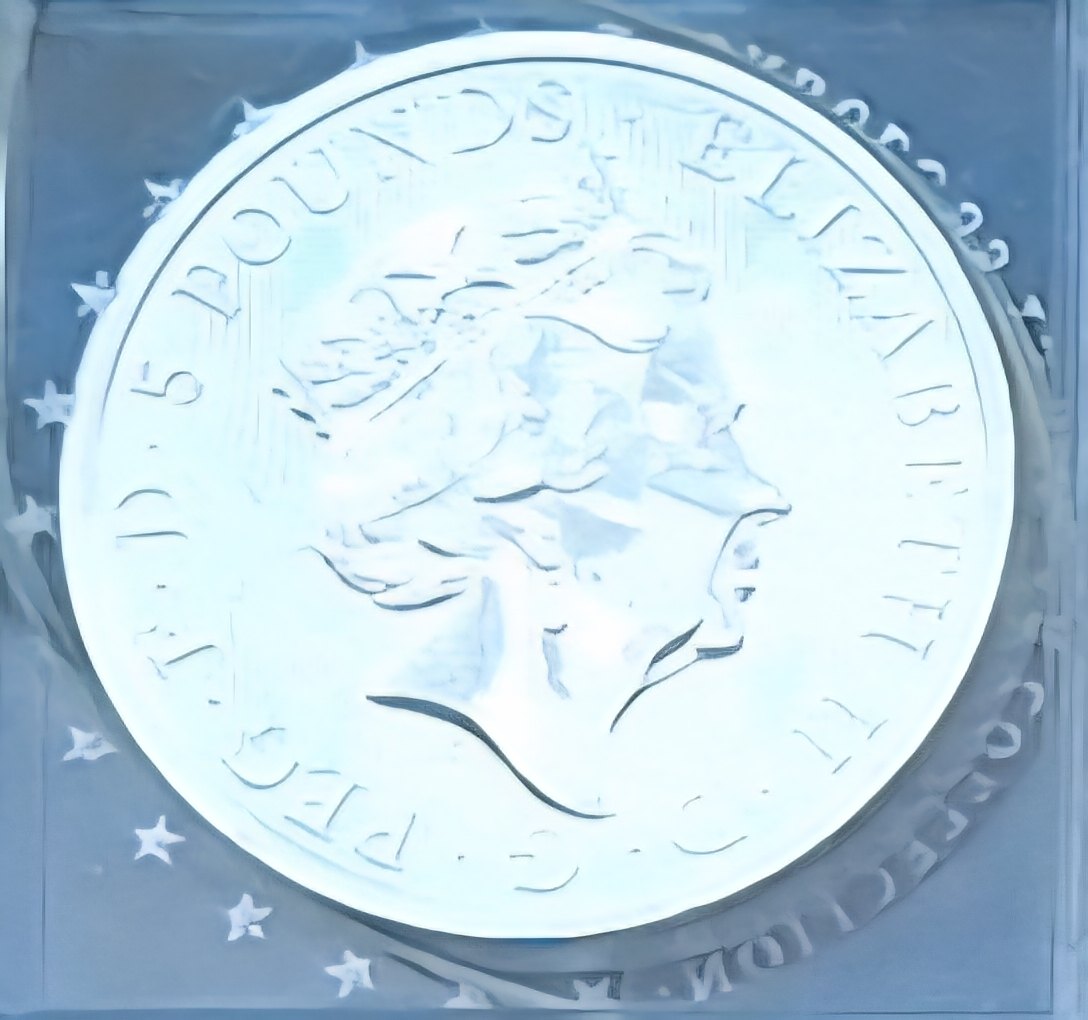  Großbritannien, 5 Pounds, 2023 999er Silber 2oz = 62,2g fein   