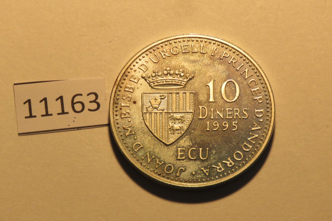  11163  Andorra 1995 - 10 Diners - Agnus Dei - 31,1 g SILBER 0.925   