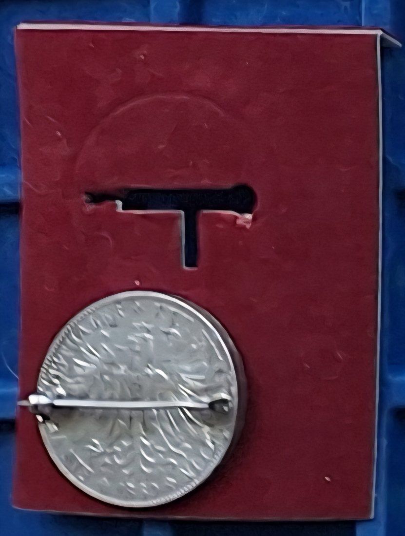 Freie Stadt Frankfurt, Vereinstaler 1860 Brosche mit Anstecker   