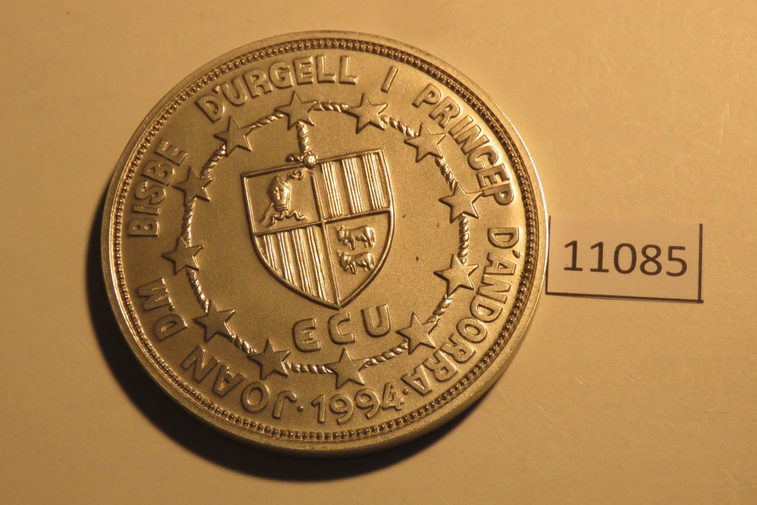  11085 Andorra 1994 - 50 Diners - 155,5 g SILBER 0.925 mit 3,6 g GOLD 0.917   