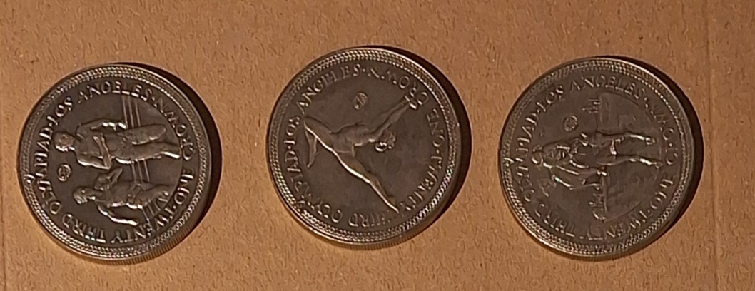  Isle of Man, 3x1Crown, 1984 Elizabeth II, Sommer-Olypiade Los Angeles/ USA Gewicht 85g   